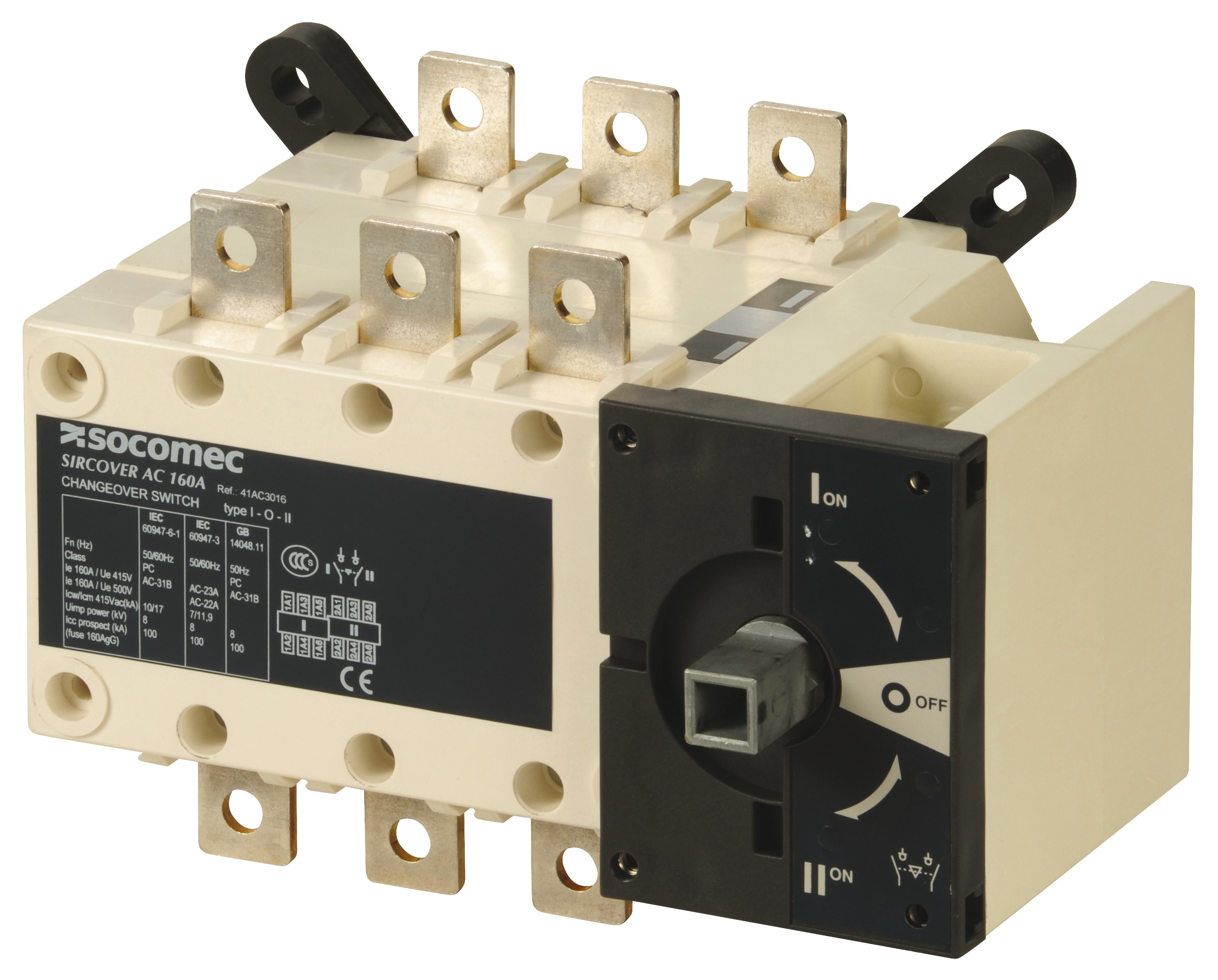 Socomec - Inverseur de sources à commande manuelle SIRCOVER I-0-II 3P 160A