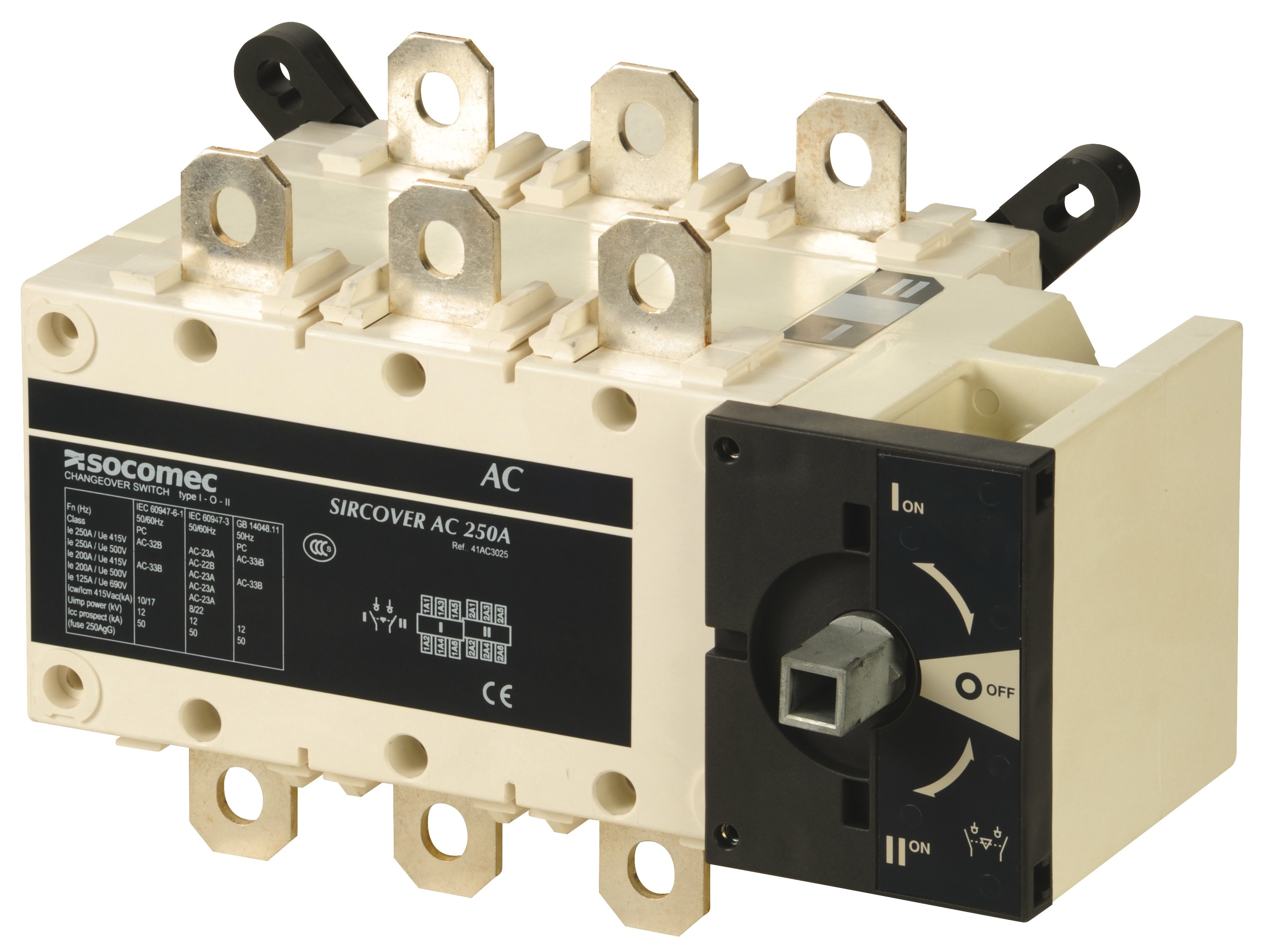 Socomec - Inverseur de sources à commande manuelle SIRCOVER I-0-II 3P 250A