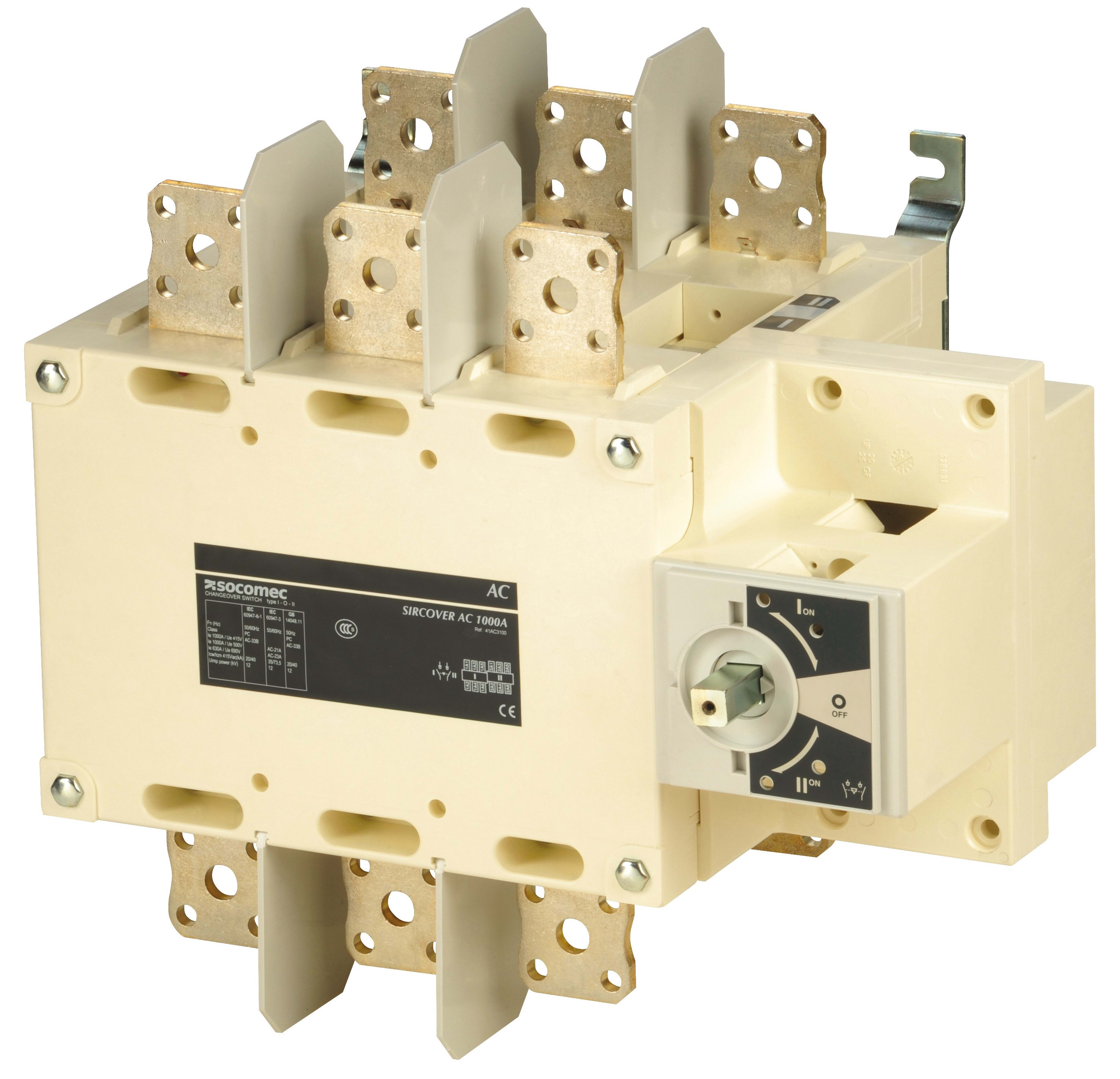 Socomec - Inverseur de sources à commande manuelle SIRCOVER I-0-II 3P 1000A