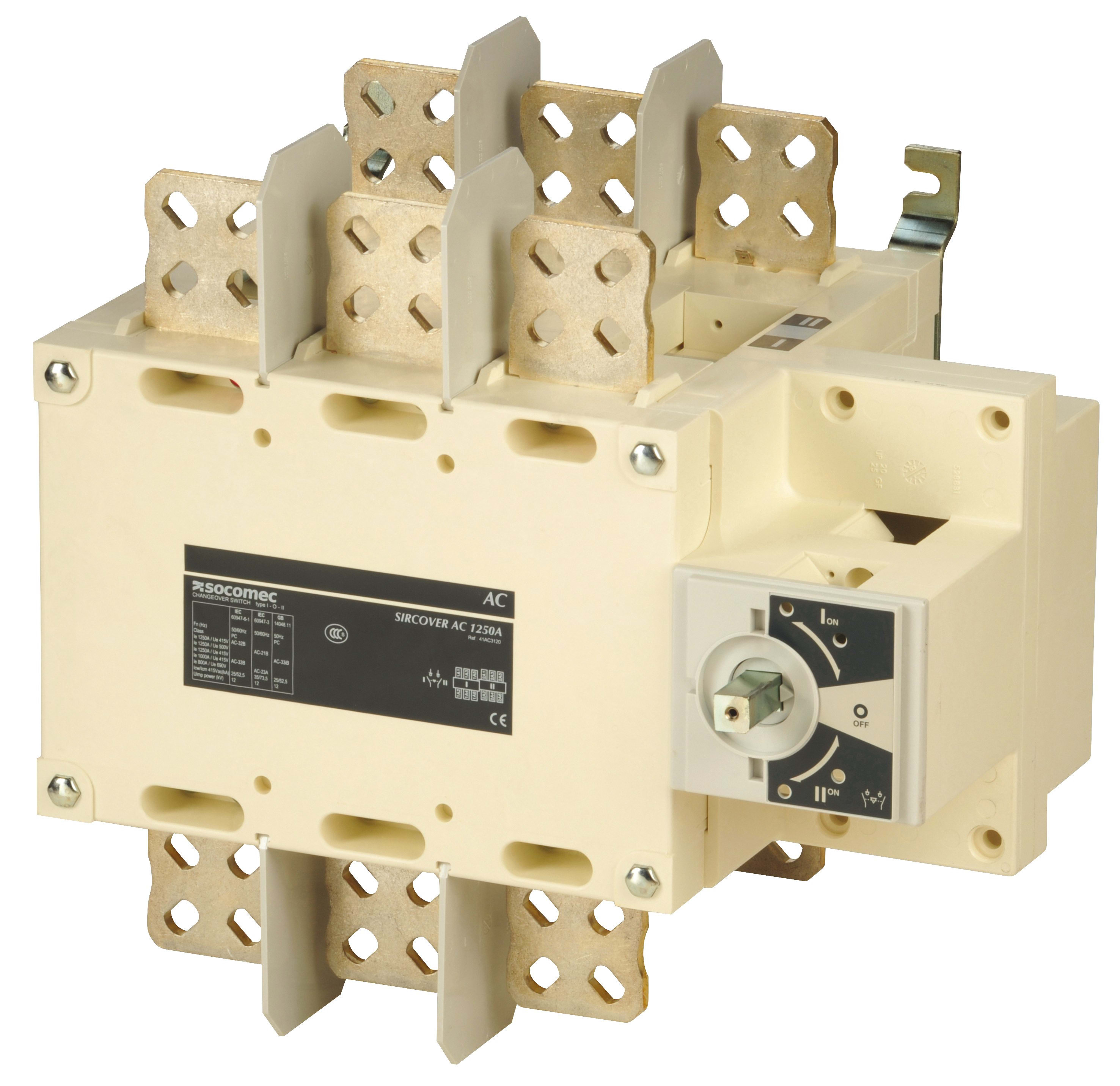Socomec - Inverseur de sources à commande manuelle SIRCOVER I-0-II 3P 1250A