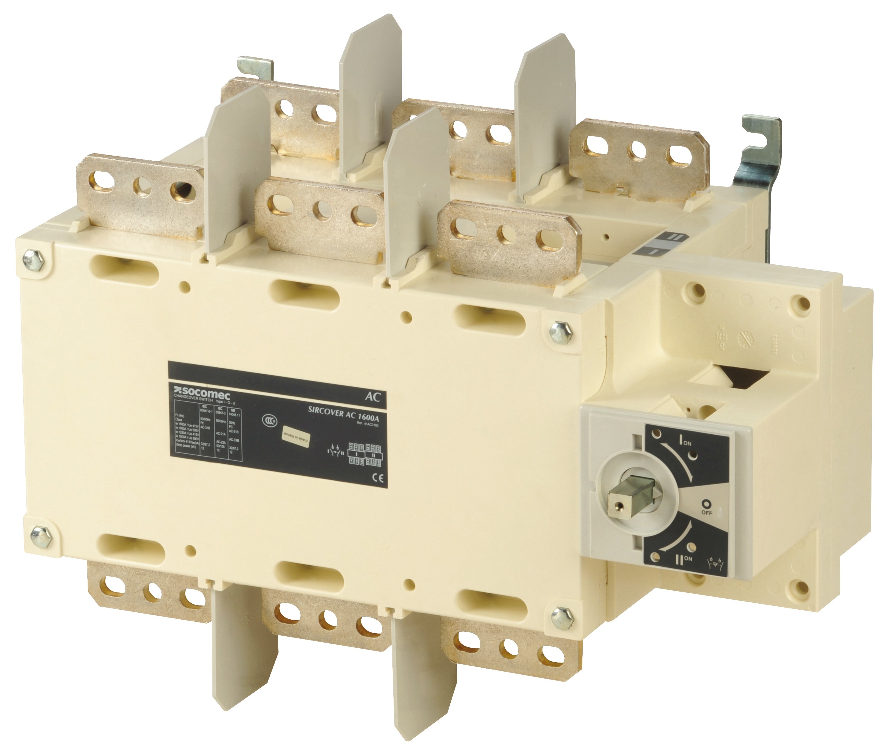 Socomec - Inverseur de sources à commande manuelle SIRCOVER I-0-II 3P 1600A