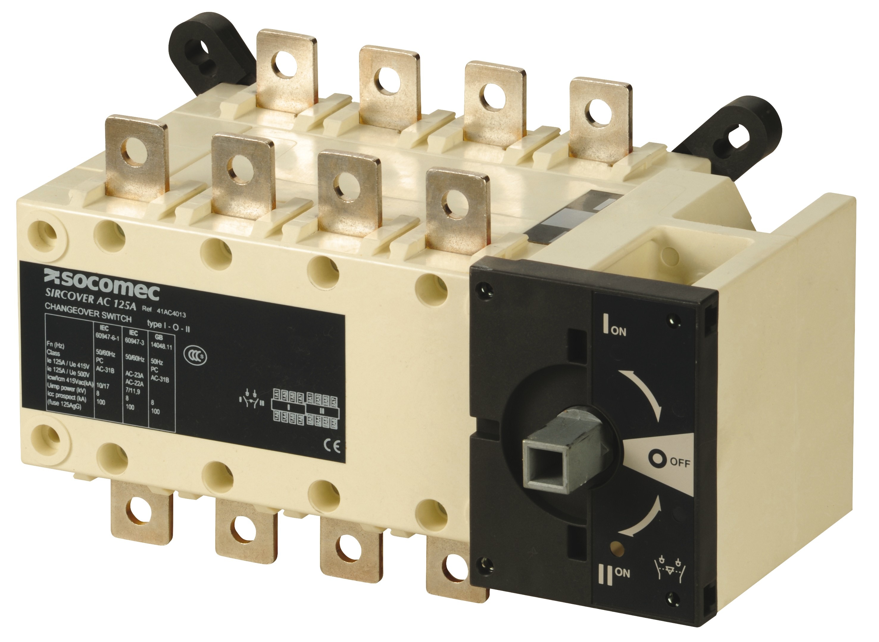 Socomec - Inverseur de sources à commande manuelle SIRCOVER I-0-II 4P 125A