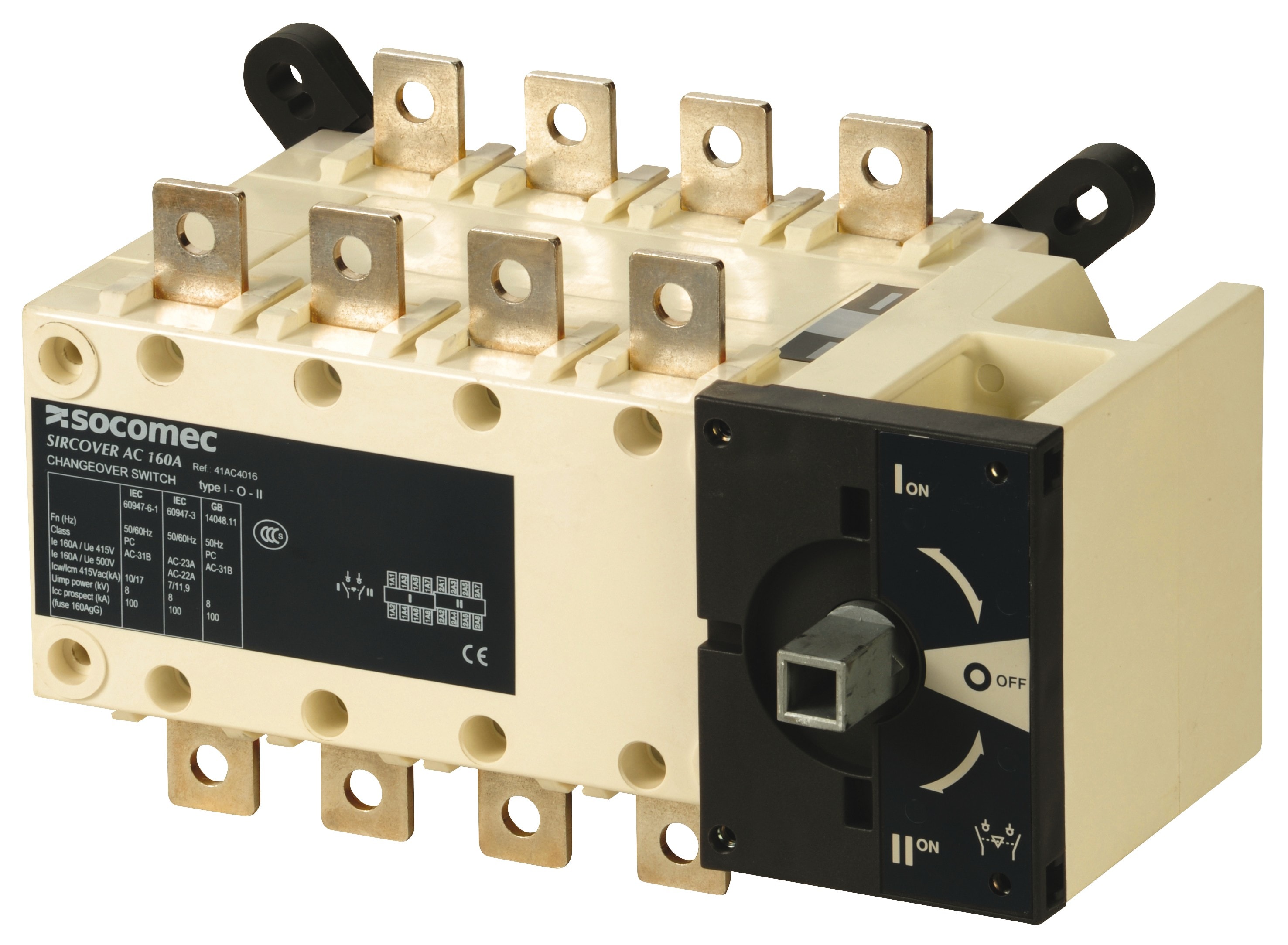 Socomec - Inverseur de sources à commande manuelle SIRCOVER I-0-II 4P 160A