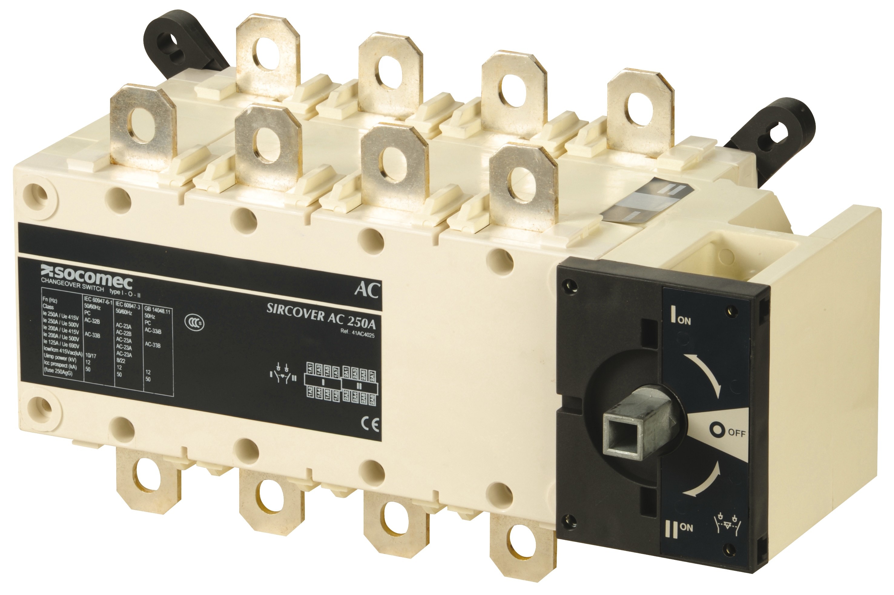 Socomec - Inverseur de sources à commande manuelle SIRCOVER I-0-II 4P 250A