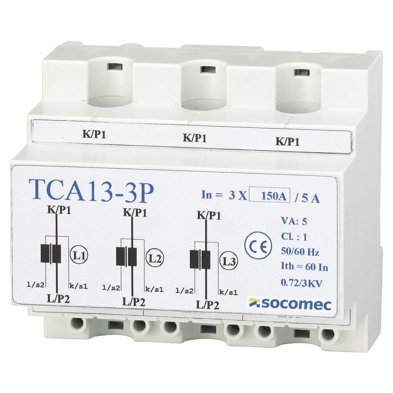Socomec - Transformateur de courant à câble passant tca 13-3P 3x150A/5A classe 1 2,5VA