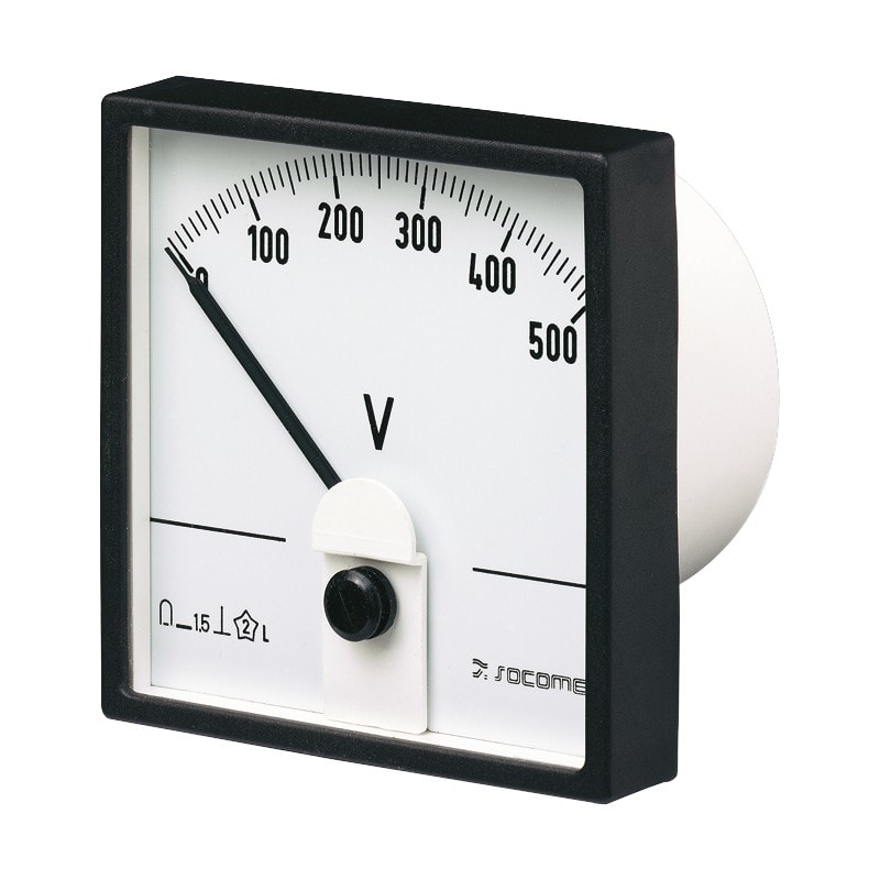 Socomec - Voltmètre analogique R72C90-V ROTEX 72x72 0-40V - Raccordement direct