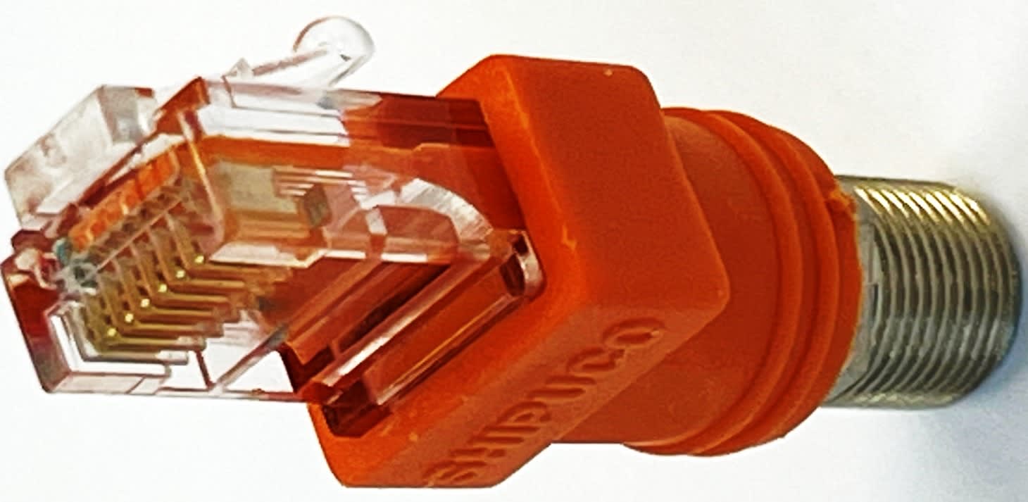 Softing - Adaptateur RJ45 vers Coax F 1 x Adaptateur avec prise RJ45 vers prise Coax F