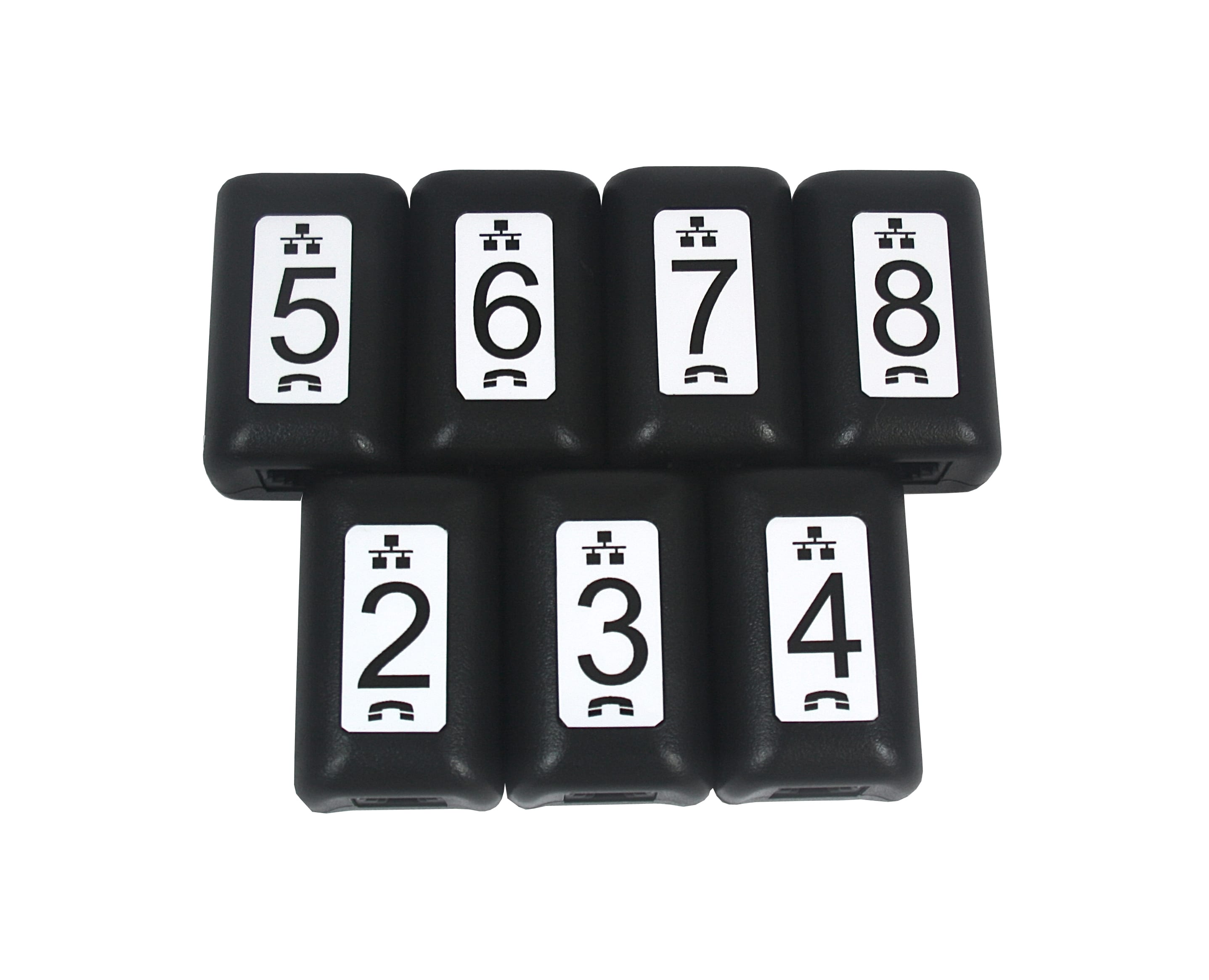 Softing - Kit de 7 bouchons d'identification des liaisons.numérotés de 2 à 8. Accesoire po