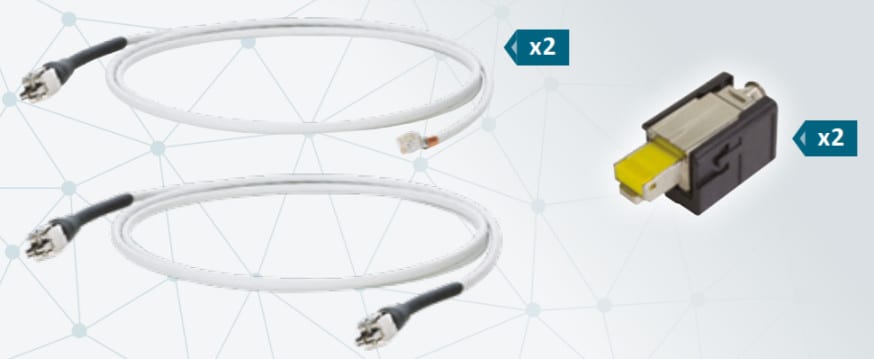 Softing - Kit de câble Harting RJ45 HAN 3A, (Livré sans adaptateurs WireXpert E2E) composé