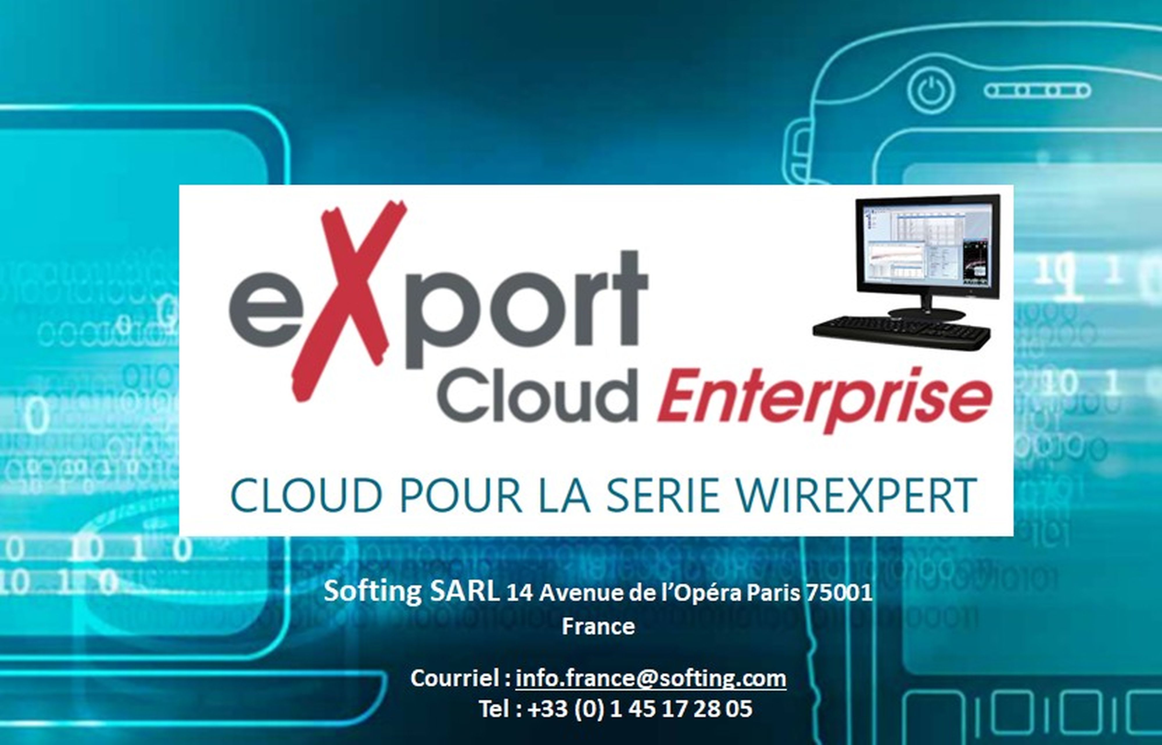 Softing - 1 x Licence Cloud pour eXport Enterprise Clé Wi-Fi USB Adapter 228234 non inclus