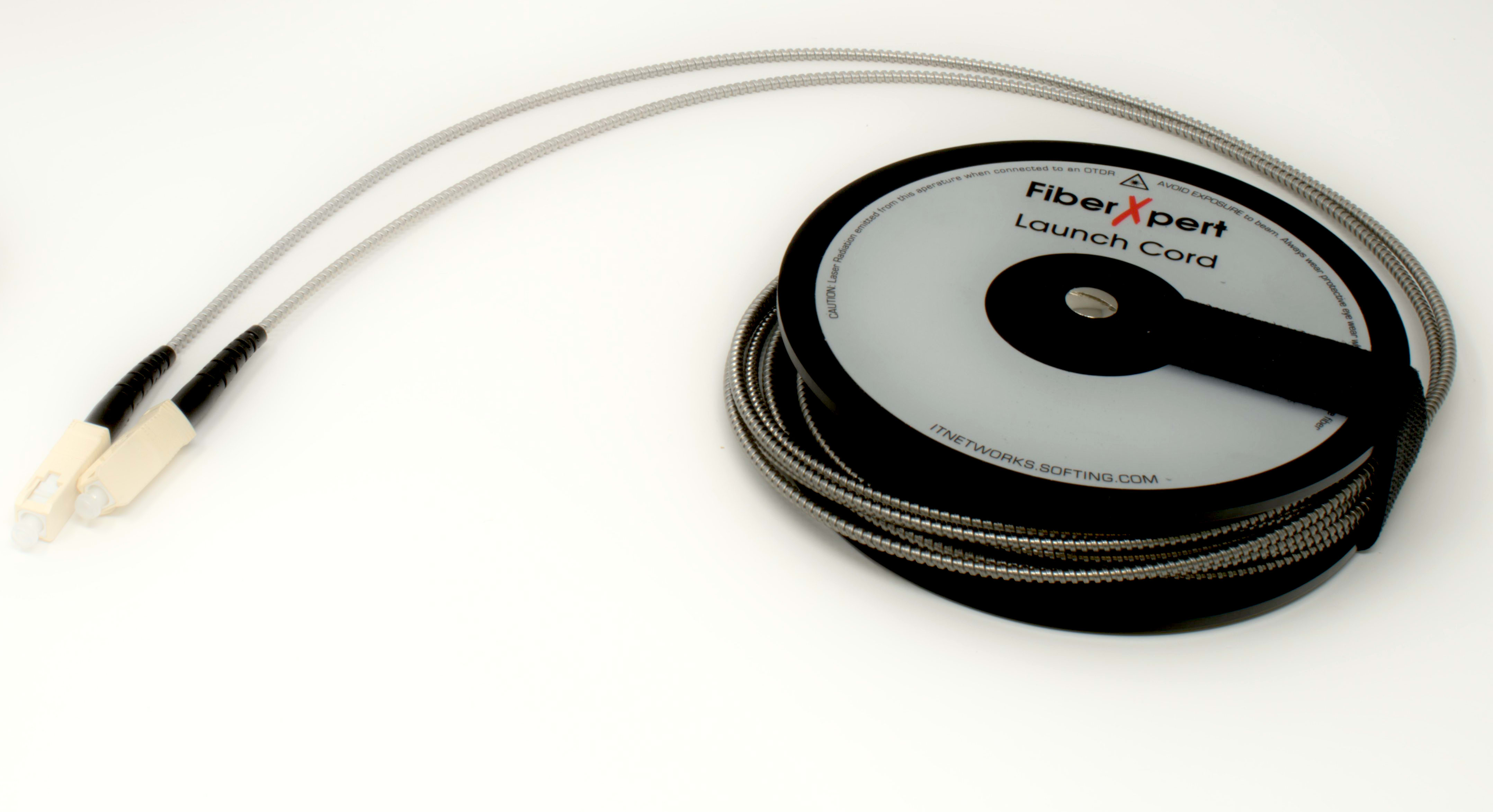 Softing - Bobine de lancement HD Acier Blindé Multimode SC 150m, Connecteur SC/SC, fibre O