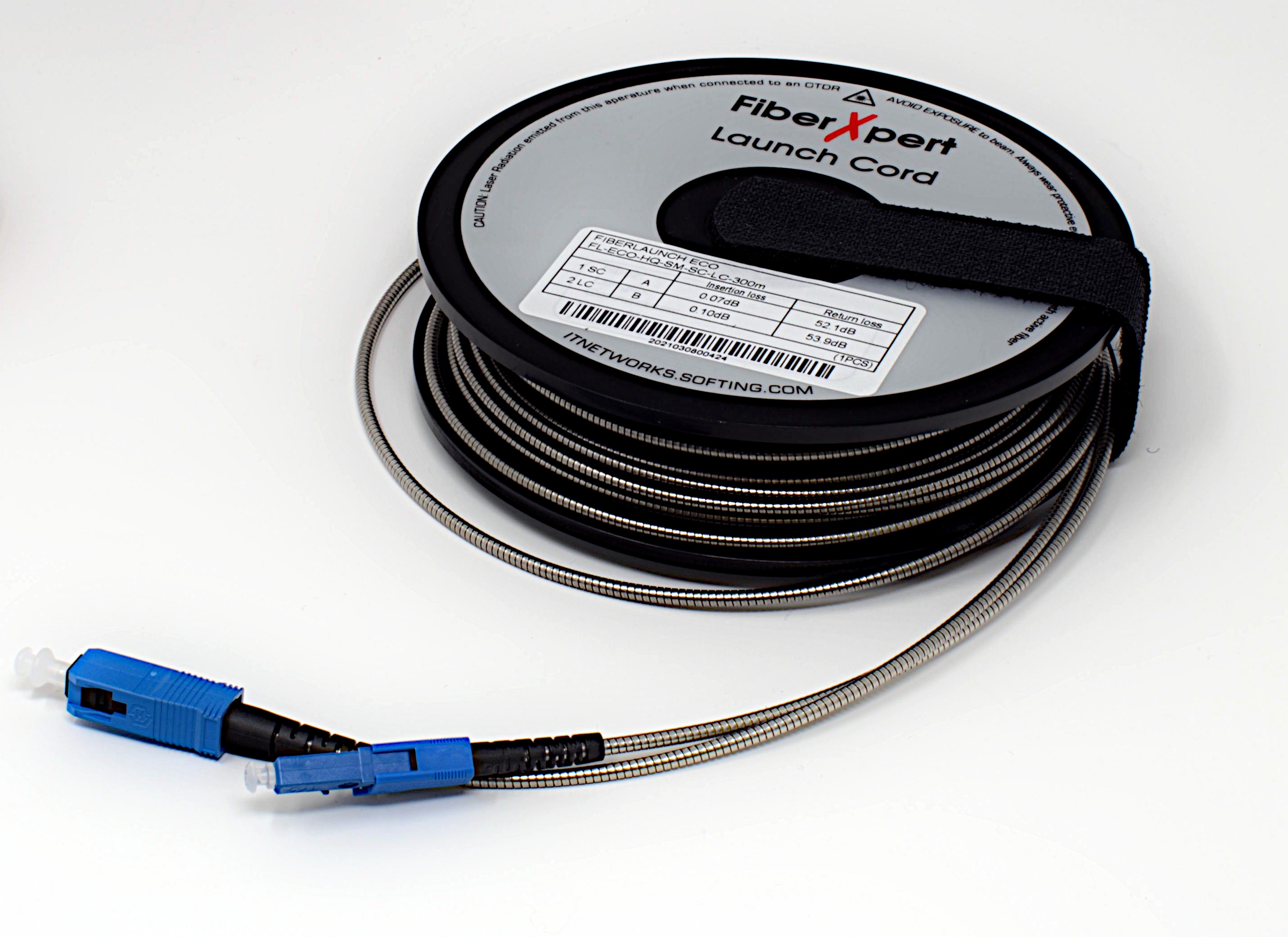 Softing - Fibre monomode LC de lancement/queue avec gaine métallique spéciale 75 m,connect