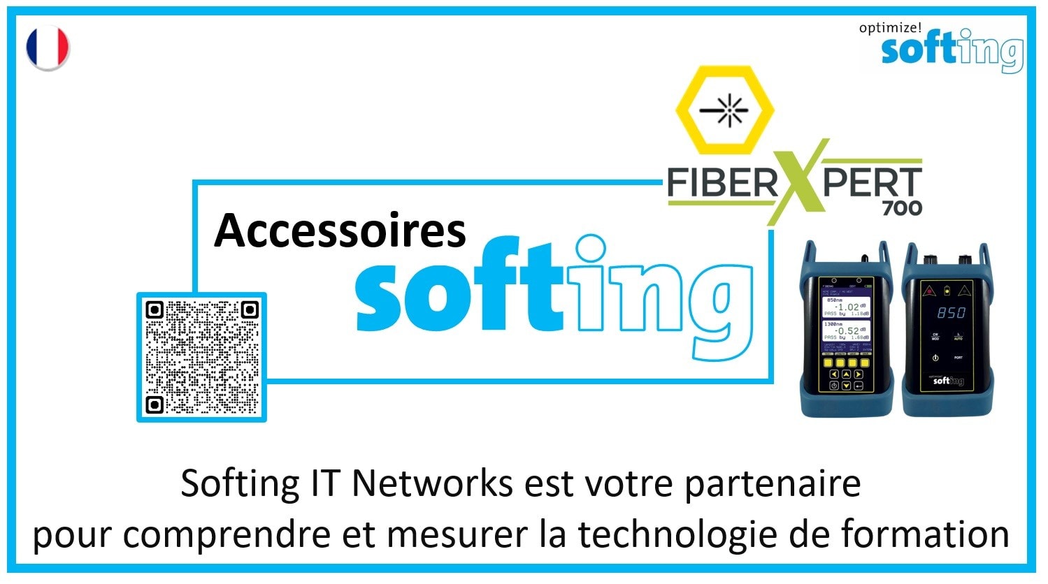 Softing - Kit de câble de référence FiberXpert 700 Multimode SC, conforme EF Contient 1x22