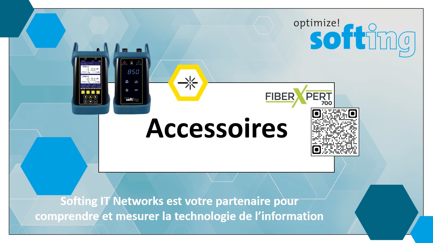 Softing - Kit de câble de référence FiberXpert 700 Multimode SC Contient 3x228060, 2x22806