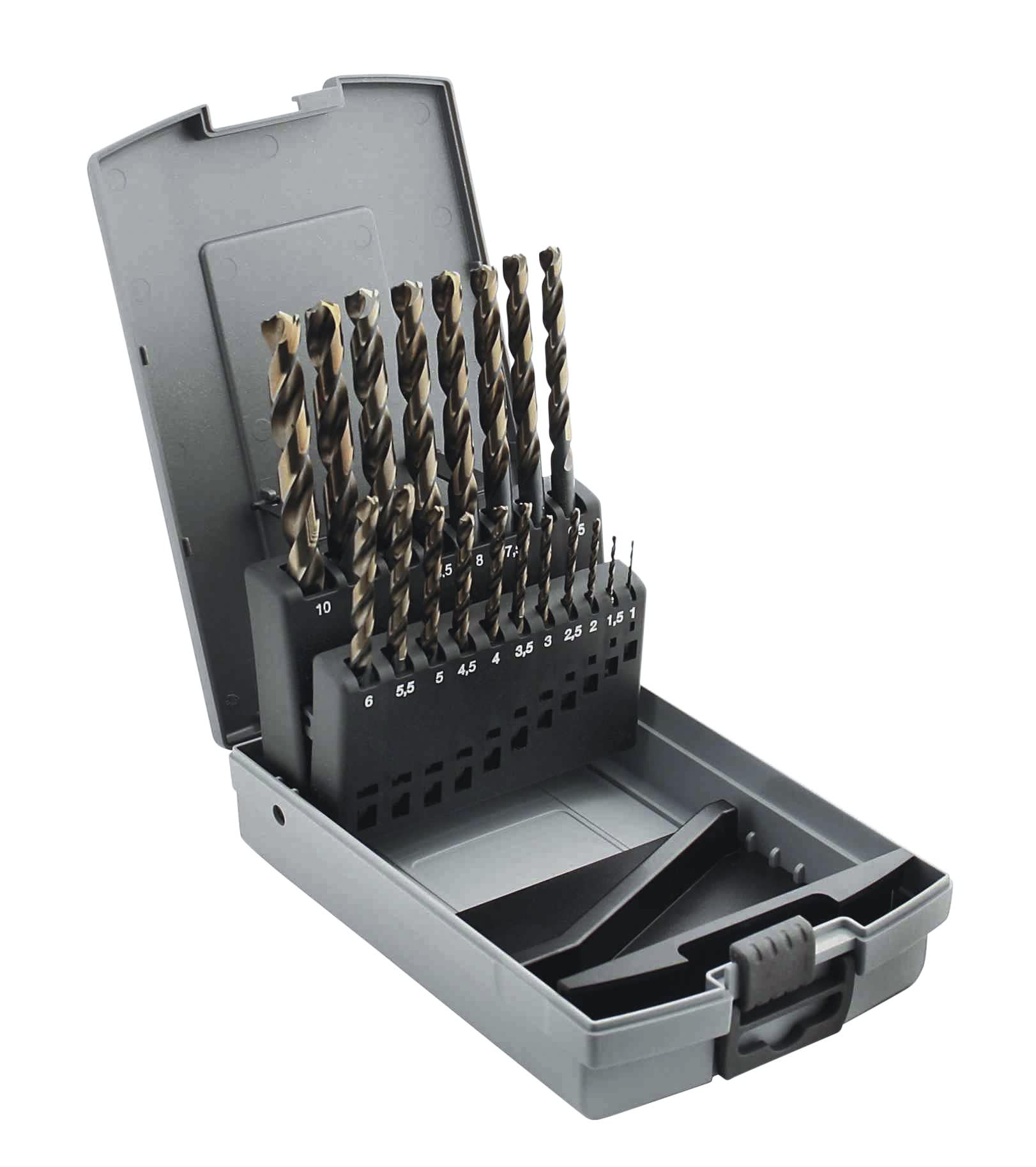 AGI Robur - Coffret 19 forets Jetmax HSS super rapide, 1-10 mm.