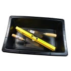 AGI Robur - Kit auge plastique 10 litres, niveau plastique 40 cm, truelle langue de chat 16