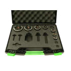 AGI Robur - Coffret 7 poinçons et matrices e-vo3, ISO 16 à 63, avec axes Polydiam et clé