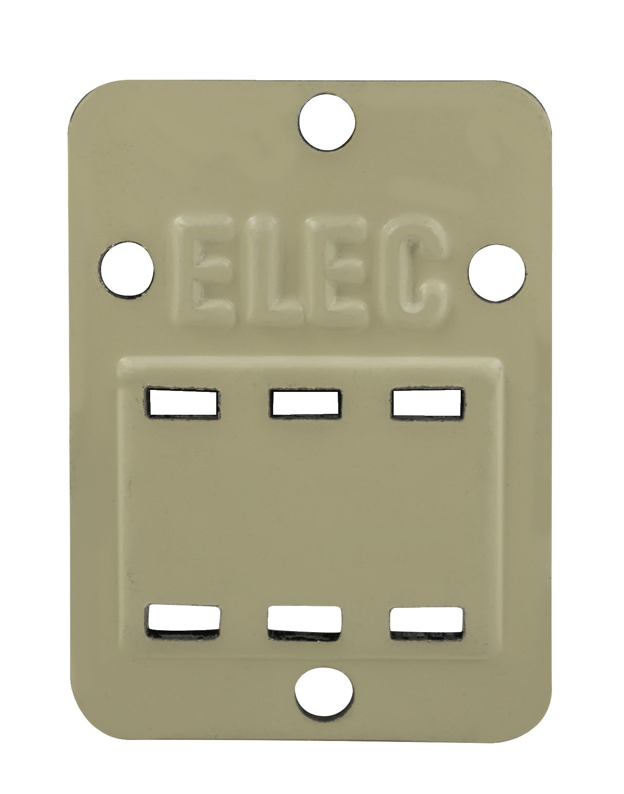 AGI Robur - Plaquette alu 25x35 mm estampée ELEC, emplacement pour 3 caractères. 25 pièces