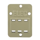 AGI Robur - Plaquette alu 25x35 mm estampée ELEC, emplacement pour 3 caractères. 25 pièces
