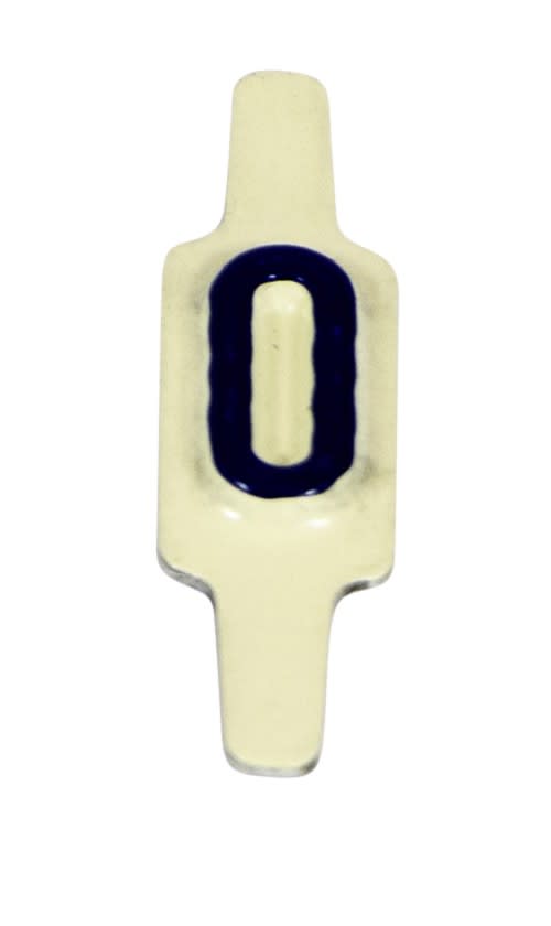 AGI Robur - Caractère amovible à languette pliable pour plaquette 222801. Chiffre 0. Par 25