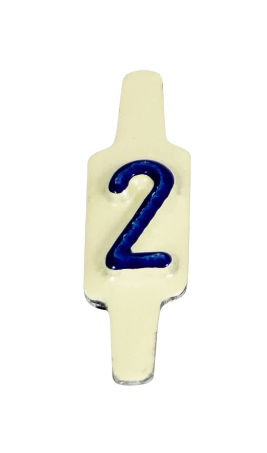 AGI Robur - Caractère amovible à languette pliable pour plaquette 222801. Chiffre 2. Par 25