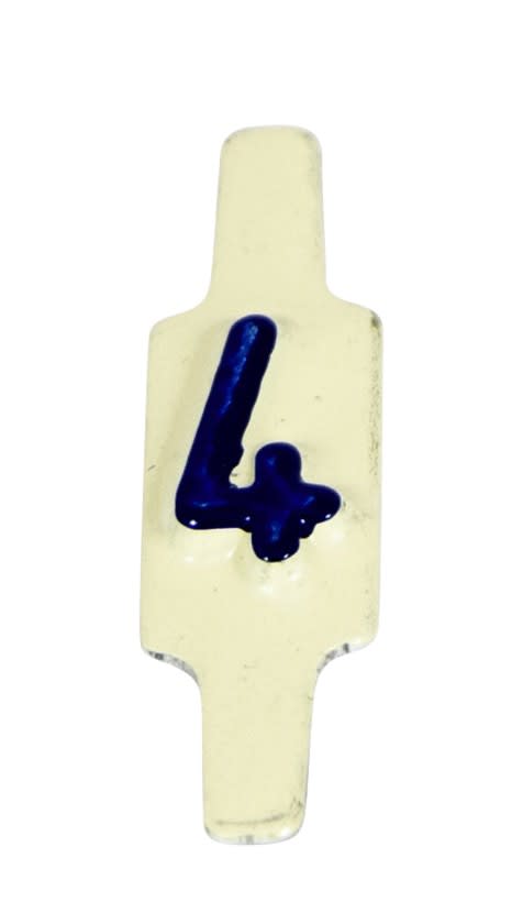AGI Robur - Caractère amovible à languette pliable pour plaquette 222801. Chiffre 4. Par 25