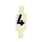 AGI Robur - Caractère amovible à languette pliable pour plaquette 222801. Chiffre 4. Par 25
