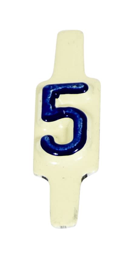 AGI Robur - Caractère amovible à languette pliable pour plaquette 222801. Chiffre 5. Par 25