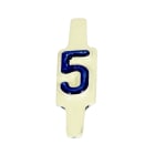 AGI Robur - Caractère amovible à languette pliable pour plaquette 222801. Chiffre 5. Par 25