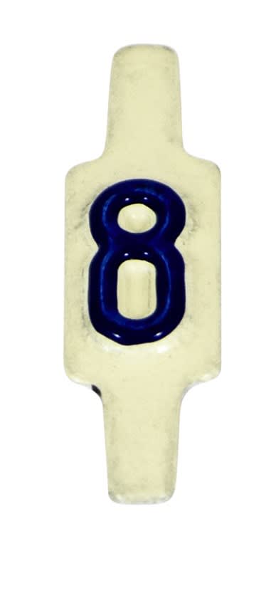 AGI Robur - Caractère amovible à languette pliable pour plaquette 222801. Chiffre 8. Par 25
