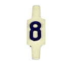 AGI Robur - Caractère amovible à languette pliable pour plaquette 222801. Chiffre 8. Par 25