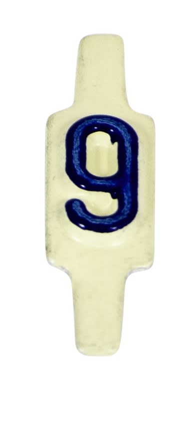 AGI Robur - Caractère amovible à languette pliable pour plaquette 222801. Chiffre 9. Par 25