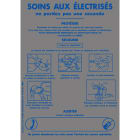 AGI Robur - Plaque aluminium ''Soins aux électrisés'' 210 x 297 x 0.8 mm