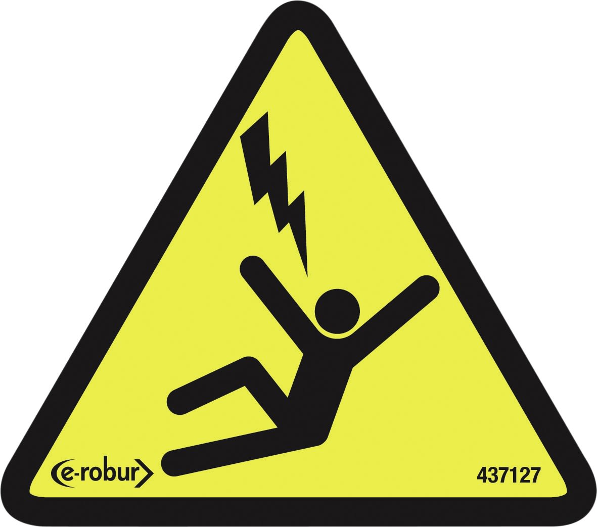 AGI Robur - Boite de 20 étiquettes triangle autocollant 100x100x100 mm, Eclair