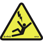 AGI Robur - Boite de 20 étiquettes triangle autocollant 100x100x100 mm, Eclair