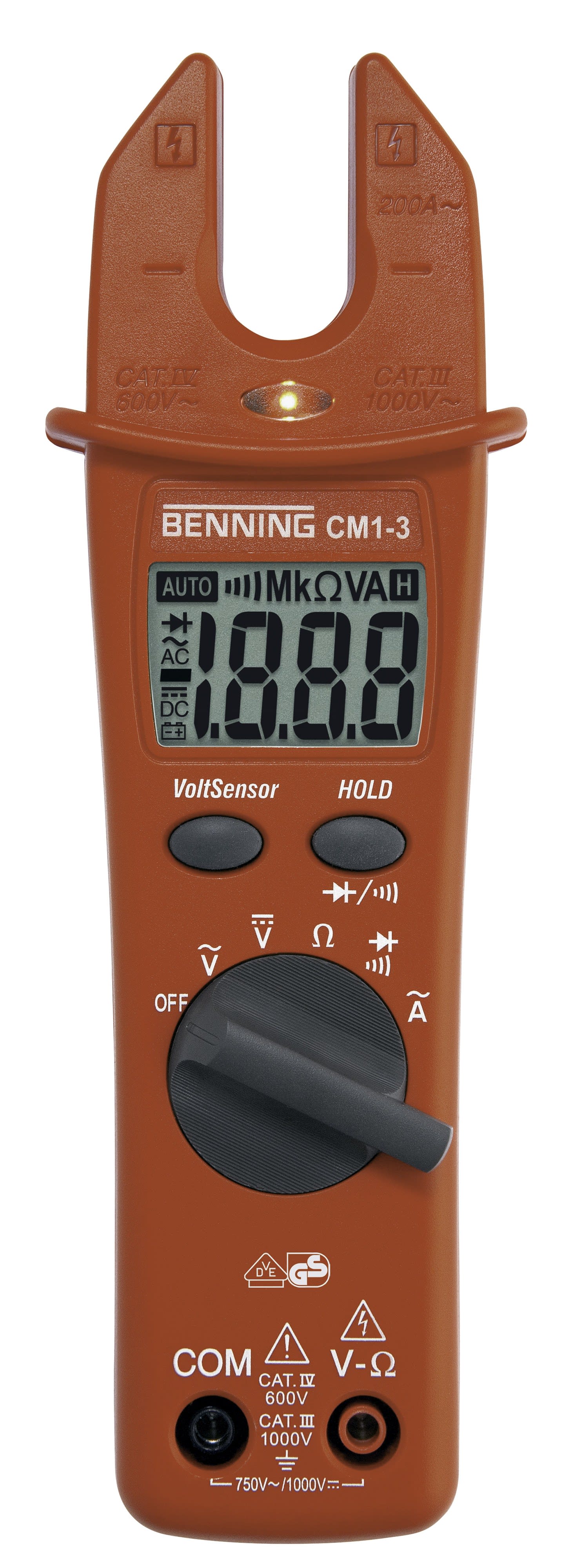 AGI Robur - Multimètre à pince CAT IV 600V, 0,1mV-750V AC, 0,1A-200A AC