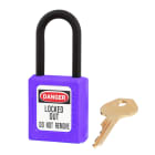 AGI Robur - Cadenas de consignation violet, non conducteur, anse résine 6 mm, corps résine