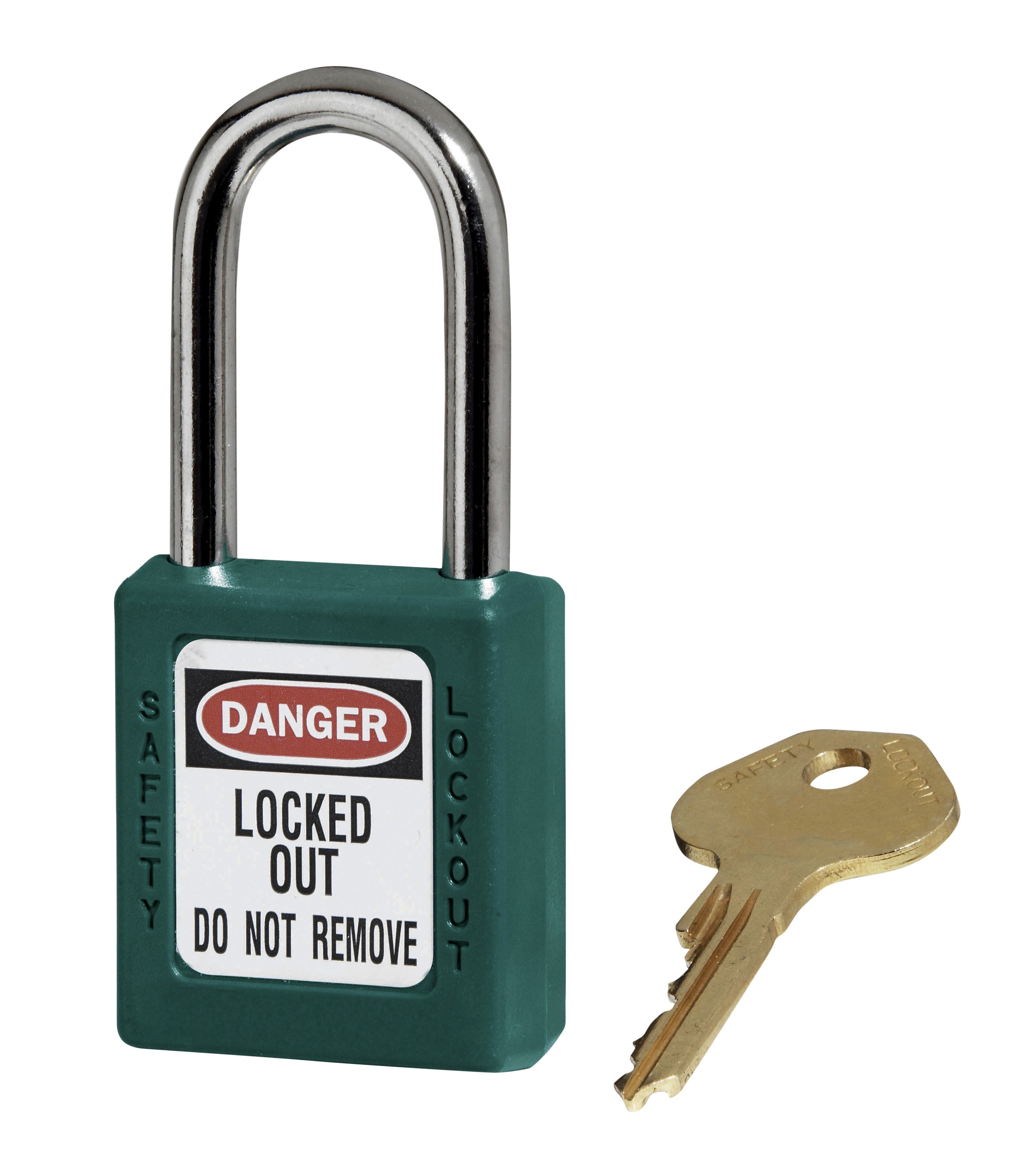 AGI Robur - Cadenas de consignation turquoise, anse acier 4 mm et corps résine, une clé
