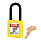 AGI Robur - Cadenas de consignation jaune, non conducteur, anse résine 6 mm, corps résine