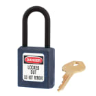 AGI Robur - Cadenas de consignation noir, non conducteur, anse résine 6 mm, corps résine