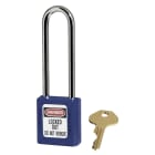 AGI Robur - Cadenas de consignation bleu, anse acier 4 mm , long. 76 mm, corps résine