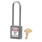 AGI Robur - Cadenas de consignation noir, anse acier 4 mm , long. 76 mm, corps résine