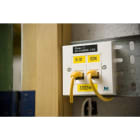 AGI Robur - Ruban laminé texte noir/fond jaune 18 mm x 8 m