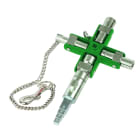 AGI Robur - Clé universelle pour armoires électriques, 8 empreintes