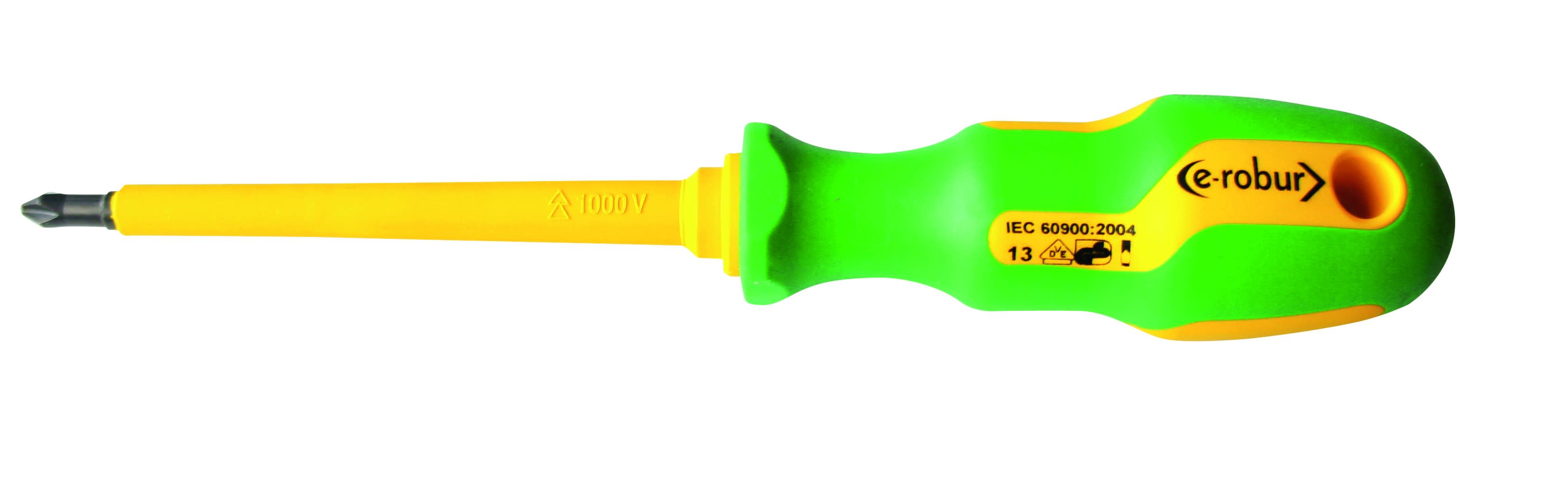 AGI Robur - Tournevis cruciforme multi-empreinte isolé 1000V. Pour vis PZ et PH 1-2-3.
