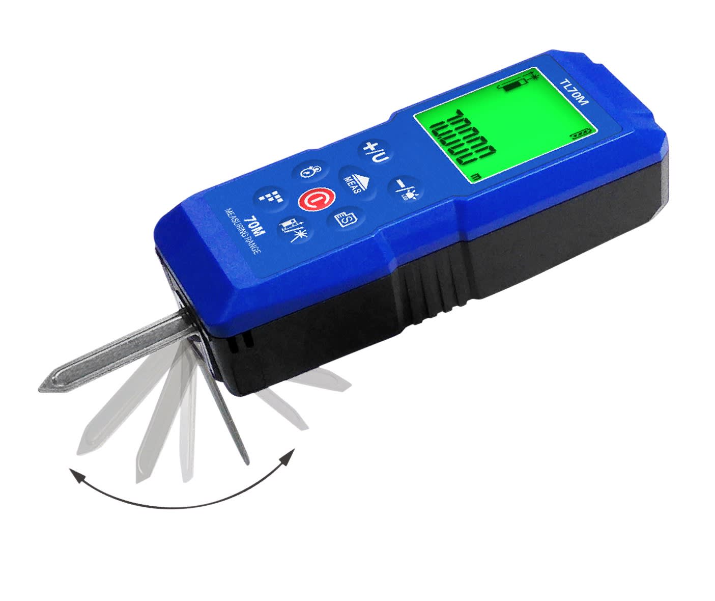 AGI Robur - Télémètre laser portée 0.5 à 70m. Multiples fonctions. Boitier IP52.