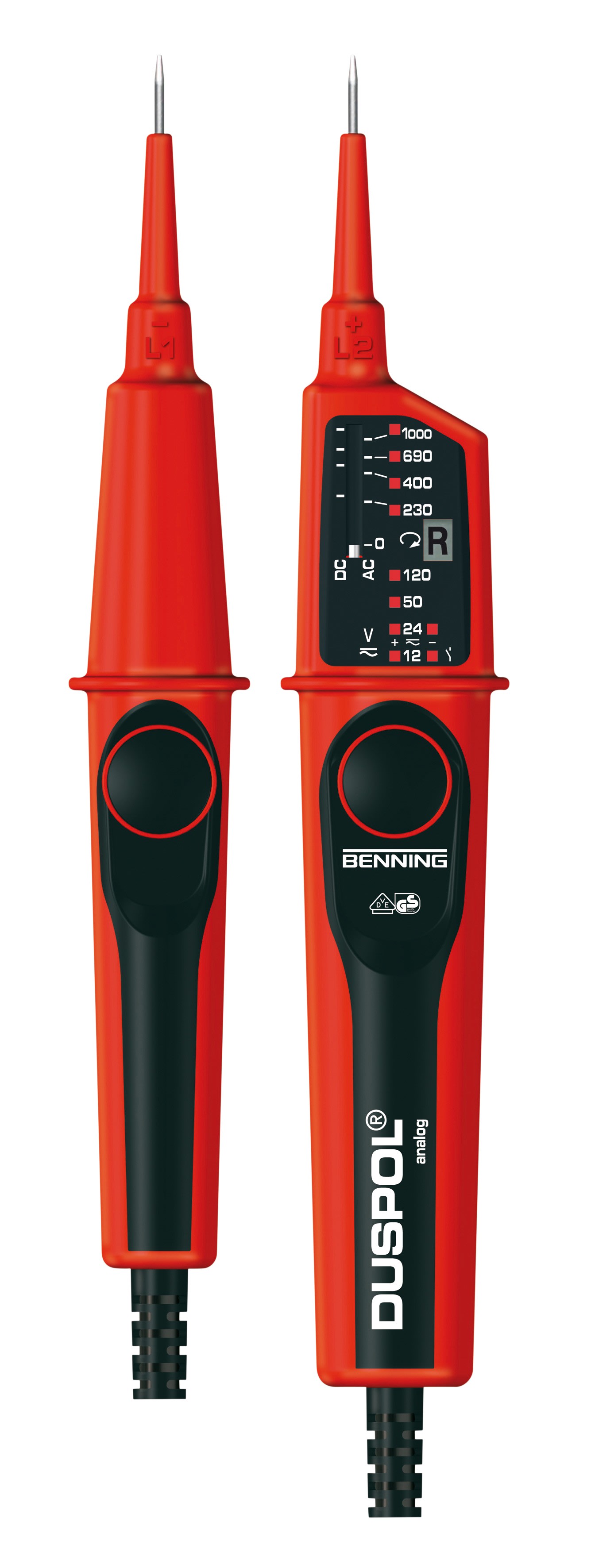 AGI Robur - Contrôleur de tension analogique, Cat IV 600V, Cat III 1000V. EN 61243-3, IP65