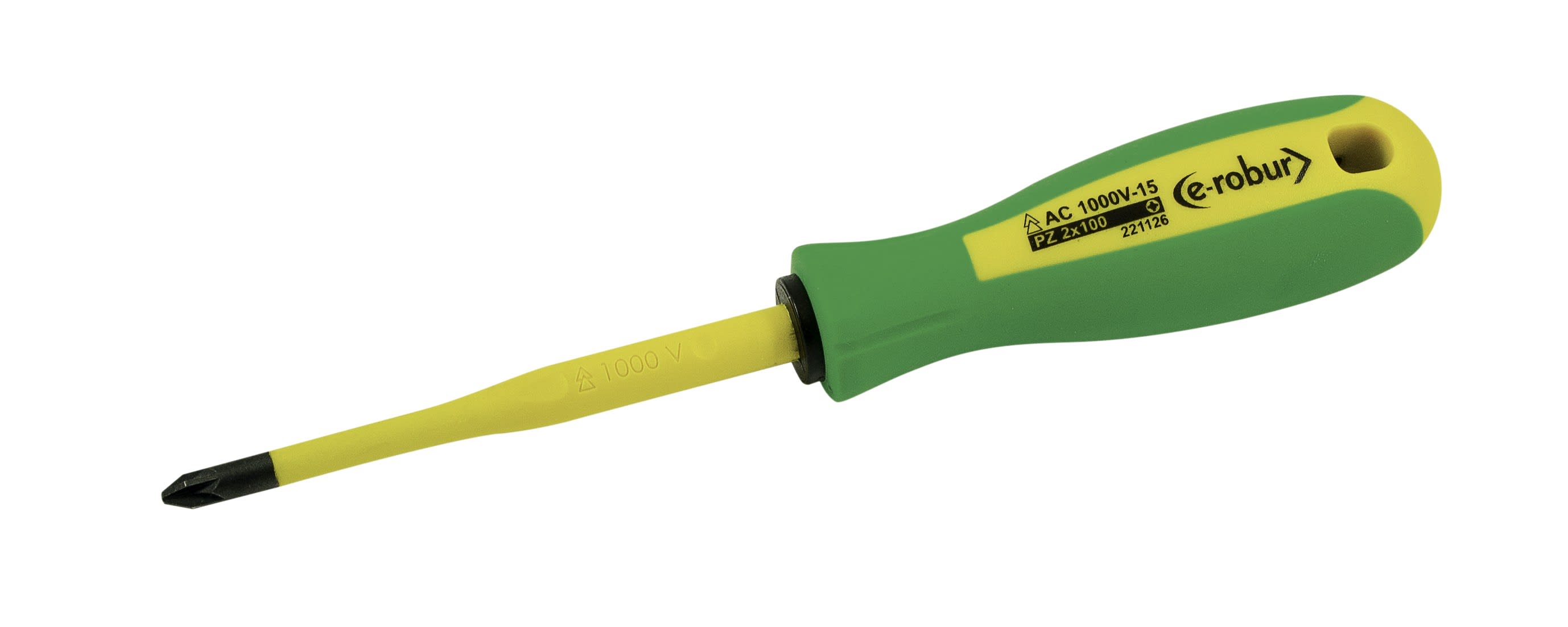 AGI Robur - Tournevis trimatière, isolant affleurant, PZ 2 x 100 mm