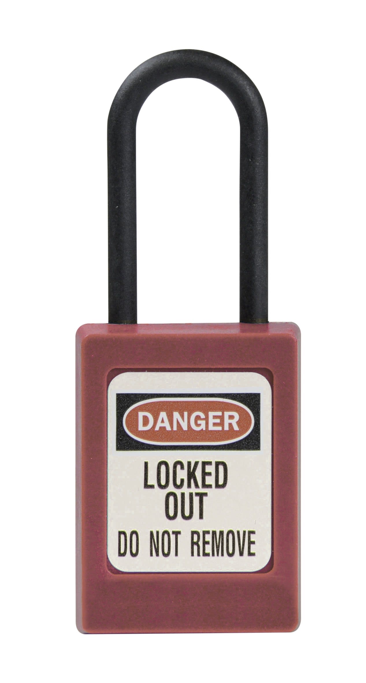 AGI Robur - Cadenas de consignation rouge, non conducteur, anse 4.8 mm, clé unique