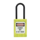 AGI Robur - Cadenas de consignation jaune, non conducteur, anse 4.8 mm, clé unique